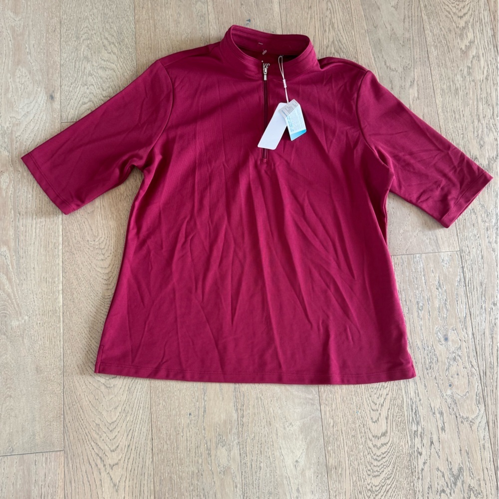 Nivo Womens Short Sleeve Cool Max Top Red Size XXL